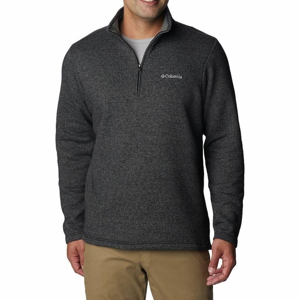 Columbia Great Hart Mountain III Quarter-Zip Fleece Size XXL in Black Heather